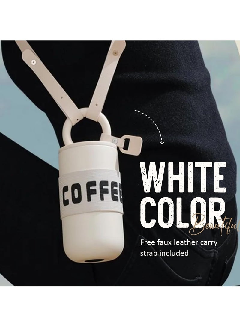 SYOSI 16oz Coffee Mug Stainless Steel Vacuum-Insulated Travel Mug with Leakproof Lid & Handle Double-Wall Vacuum Insulated Tumbler Suitable for Hot & Cold Drinks Ideal Travel Coffee Mug - Image 4