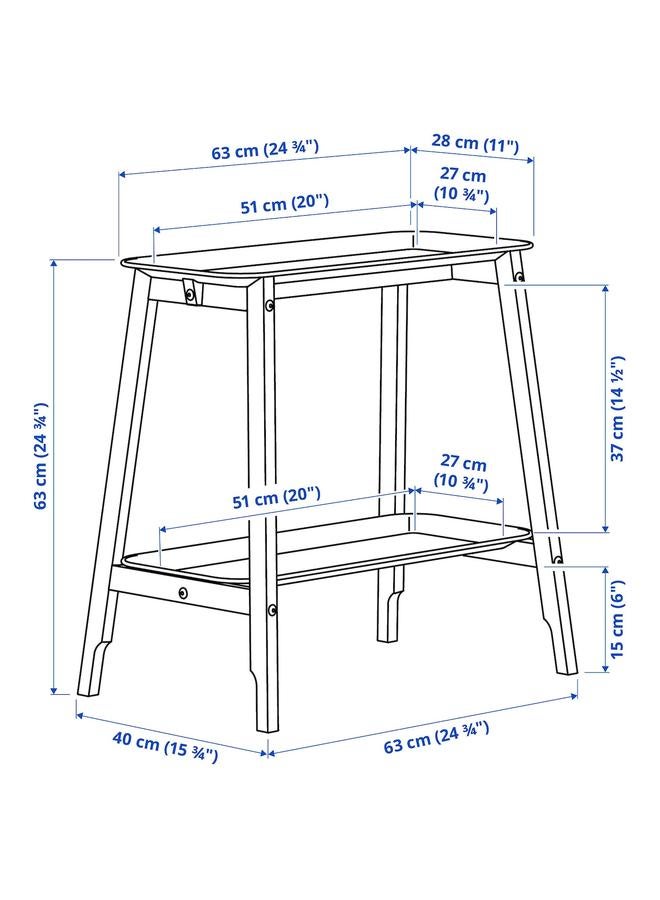 Zaboon Plant stand, white, 63 cm - Image 5