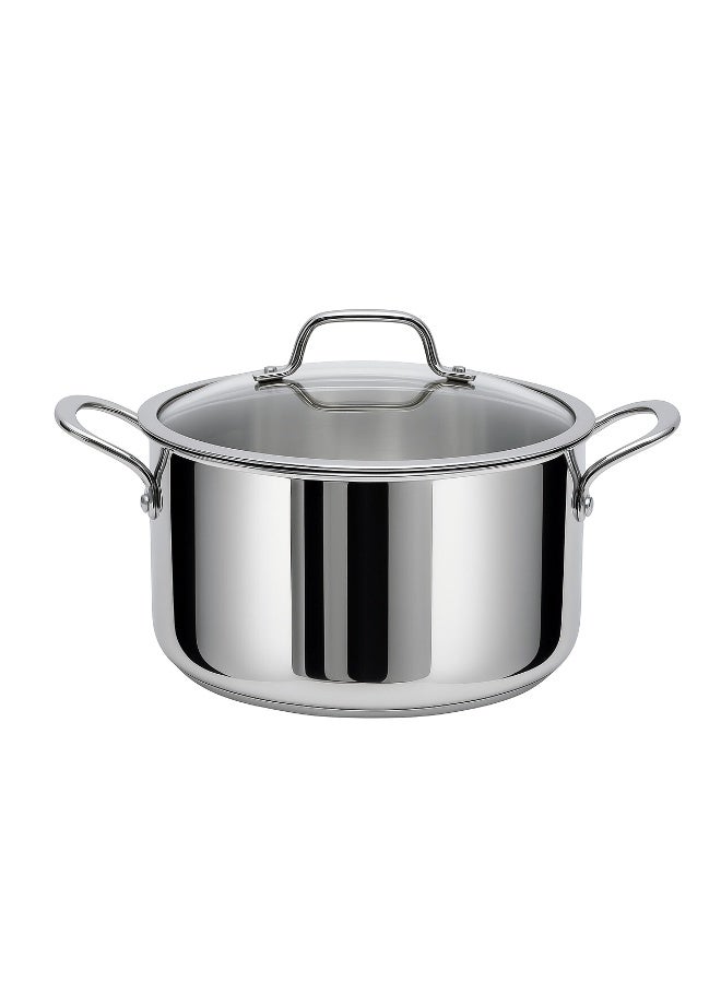 Prestige Infinity Tri Ply Stainless Steel 24cm Casserole With Lid | Induction + all hob suitable | PR81192 - Image 1