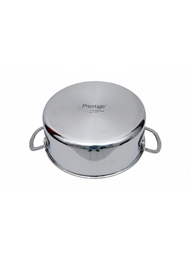 Prestige Infinity Tri Ply Stainless Steel 24cm Casserole With Lid | Induction + all hob suitable | PR81192 - Image 2