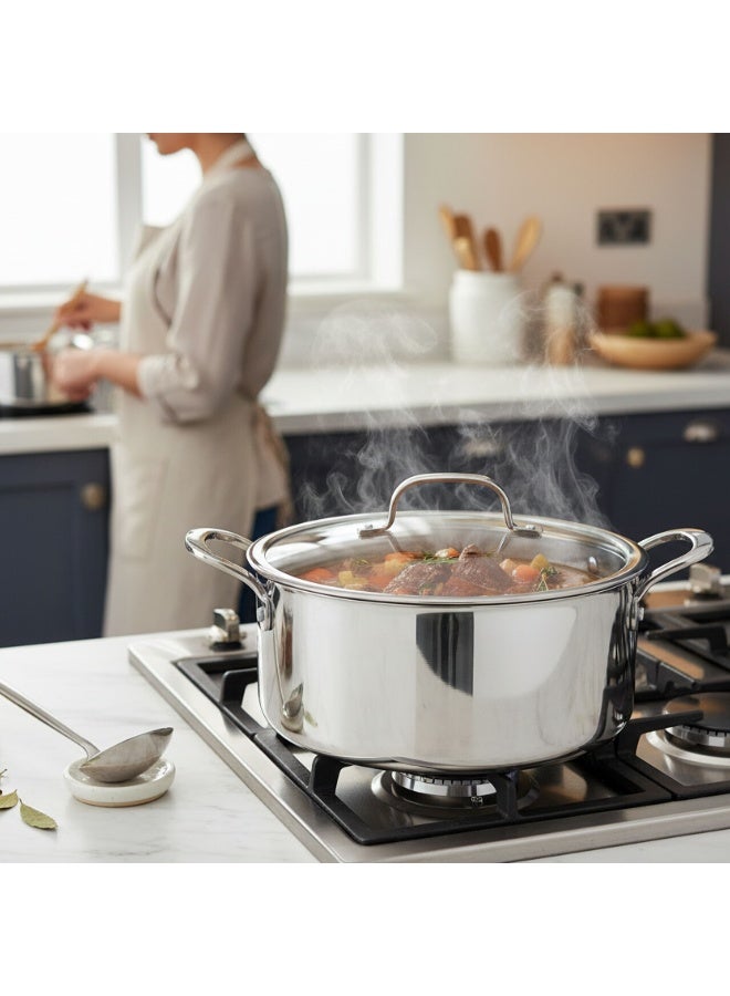 Prestige Infinity Tri Ply Stainless Steel 24cm Casserole With Lid | Induction + all hob suitable | PR81192 - Image 5