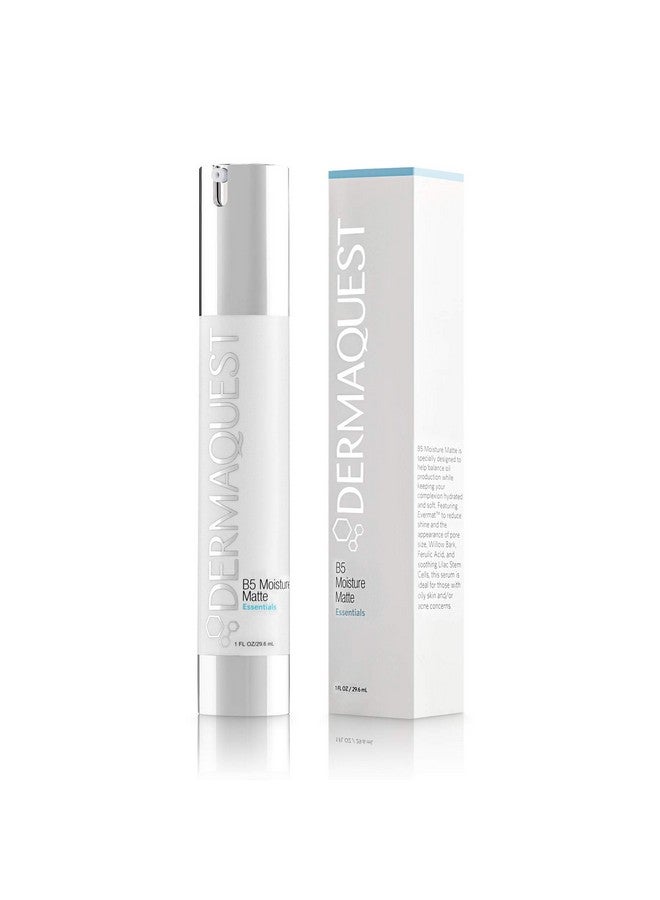 ديرما كويست مرطب الوجه غير اللامع الأساسي B5 للبشرة الدهنية والمعرضة لحب الشباب، مرطب حمض الهيالورونيك 5% للنساء والرجال يقلل من الزيت واللمعان على الفور (1 أونصة) - Image 1