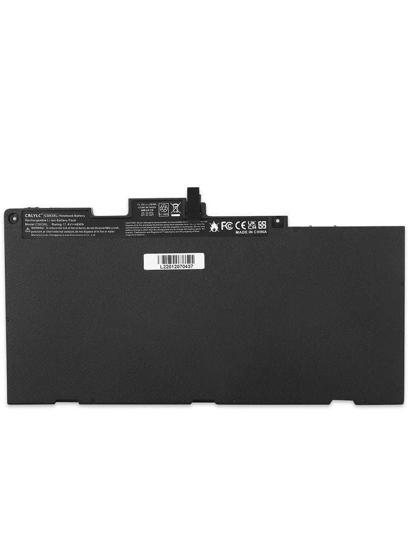 Generic CRLYLC 11.4V 46Wh CS03XL CSO3XL TA03XL Laptop Battery for HP EliteBook 745 755 840 850 G3 G4 848 G3 ZBook 15u G3 G4 MT42 MT43 800513-001 8002 31-1 41 HSTNN-I33C-4 HSTNN-I33C-5 HSTNN-IB6Y T7B32AA  - Image 1