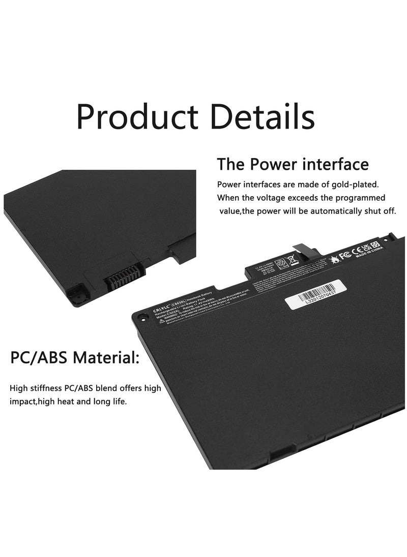 Generic CRLYLC 11.4V 46Wh CS03XL CSO3XL TA03XL Laptop Battery for HP EliteBook 745 755 840 850 G3 G4 848 G3 ZBook 15u G3 G4 MT42 MT43 800513-001 8002 31-1 41 HSTNN-I33C-4 HSTNN-I33C-5 HSTNN-IB6Y T7B32AA  - Image 5