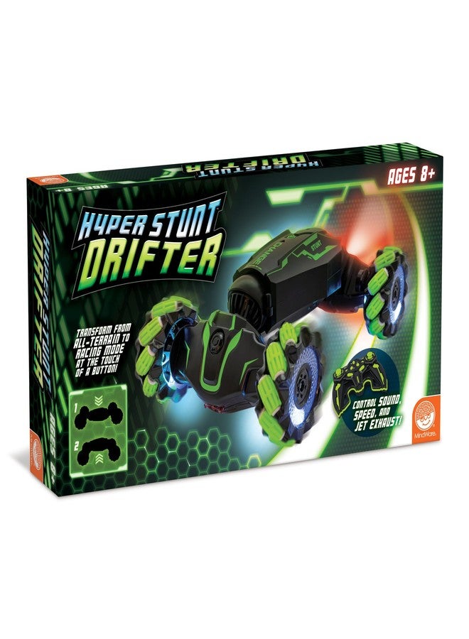MindWare Hyper Stunt Drifter Remote Control Car - 360° Rotating 4WD RC Car for 8 Year Olds and Up - Image 1