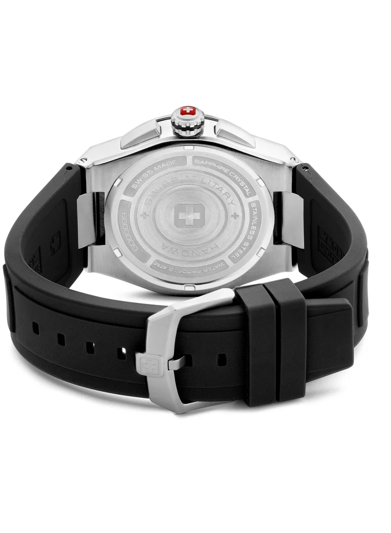 SWISS MILITARY HANOWA Men's Swiss Military Hanowa Mission Xfor-02 Watch for Men with Black Silicone Strap 10 Atm - SMWGO0000901