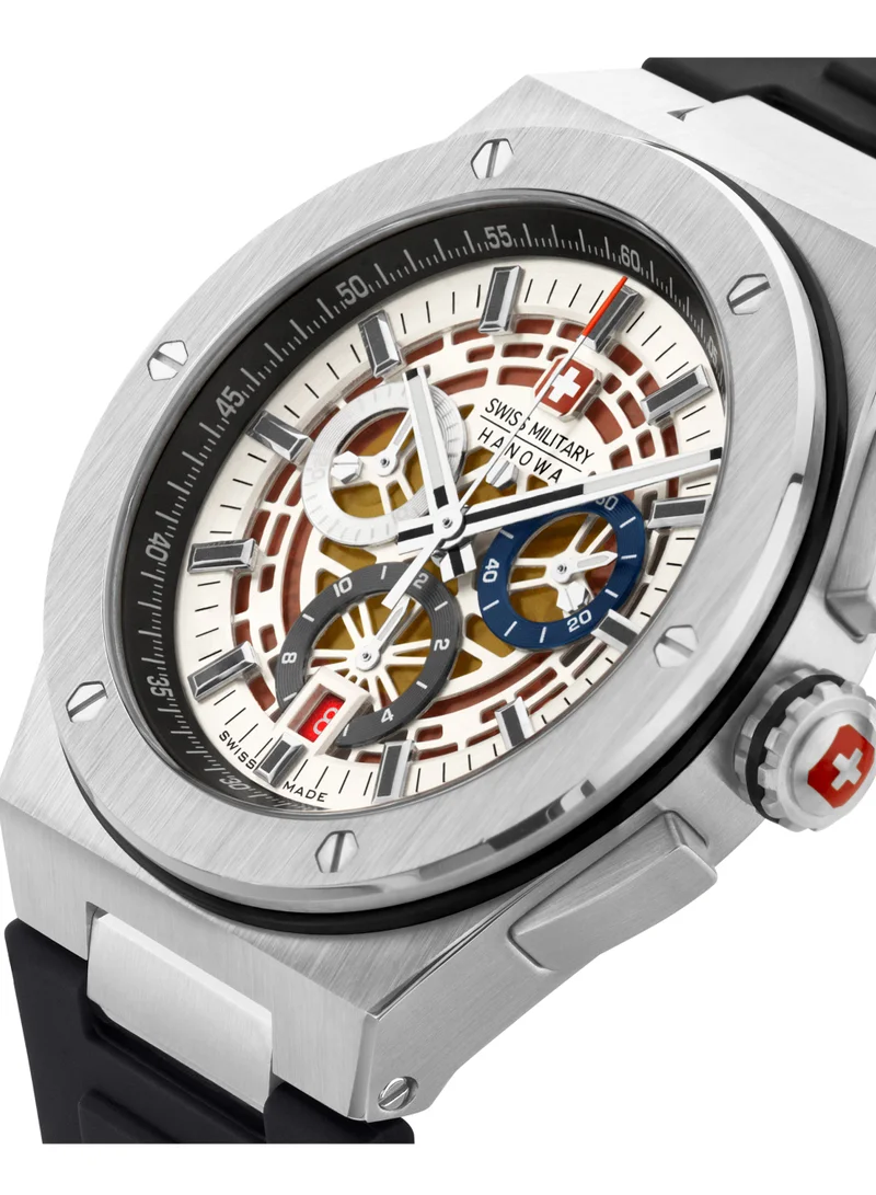 SWISS MILITARY HANOWA Men's Swiss Military Hanowa Mission Xfor-02 Watch for Men with Black Silicone Strap 10 Atm - SMWGO0000901