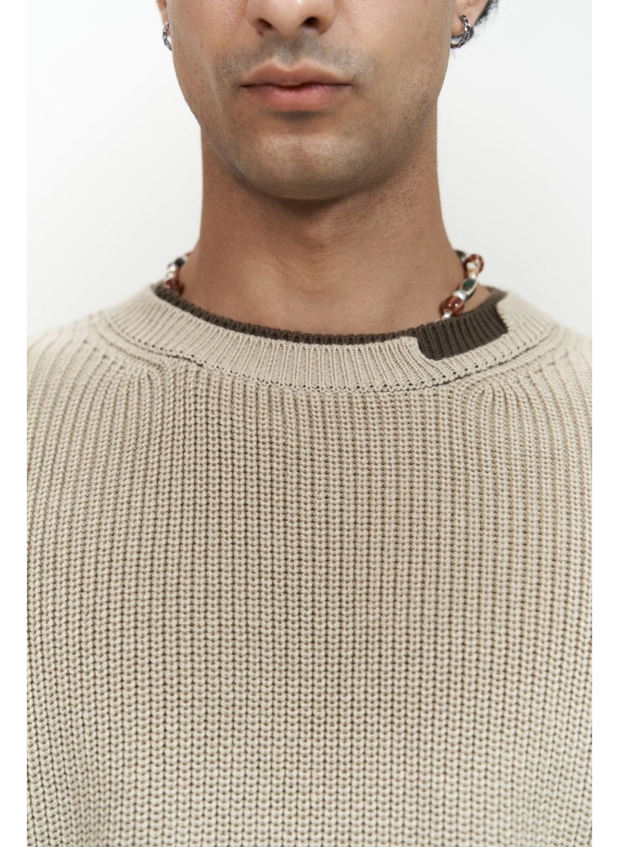 Carter Double Collar Detailed Beige Men's Knitwear Sweater - pzsku/ZCBC7405AAAB15BA9D51FZ/45/_/1741093424/74b6ad37-c1ac-4d0d-8a6d-768bb47c2d86