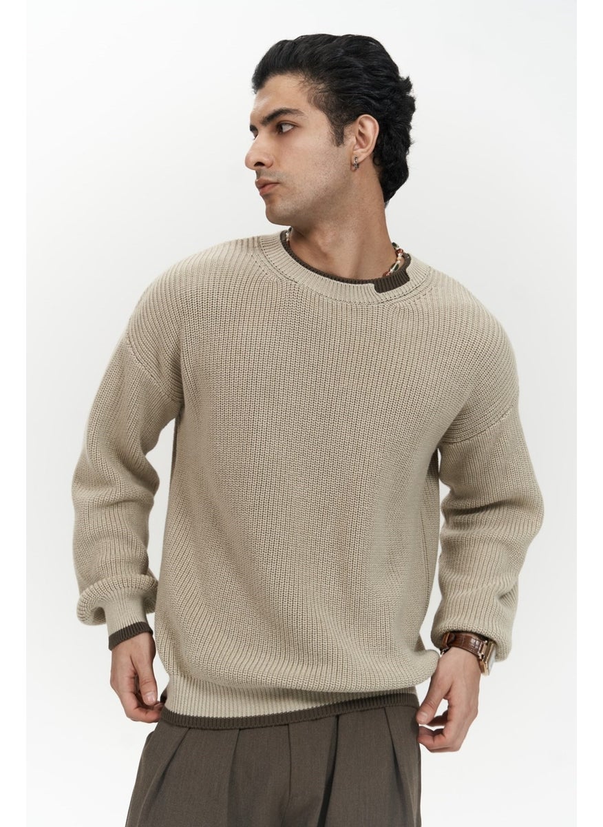 Carter Double Collar Detailed Beige Men's Knitwear Sweater - pzsku/ZCBC7405AAAB15BA9D51FZ/45/_/1741093554/b1303e68-5be1-4c90-8485-ac8f2697398e