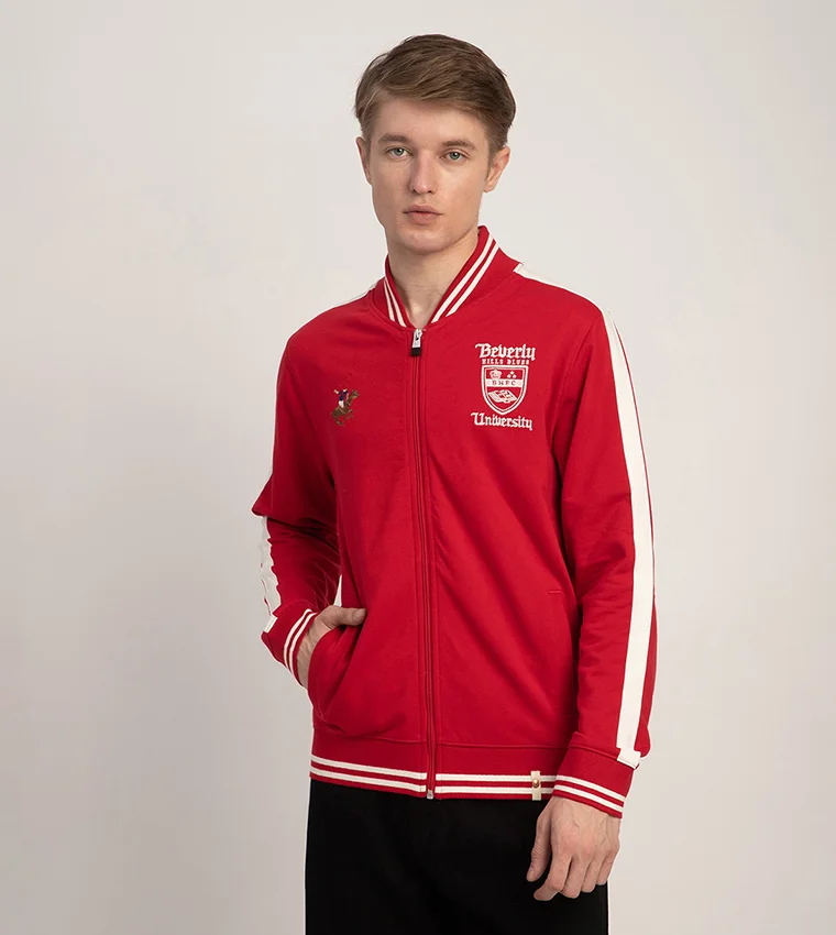 BEVERLY HILLS POLO CLUB Wings Of Wisdom Logo Embroidered Jacket