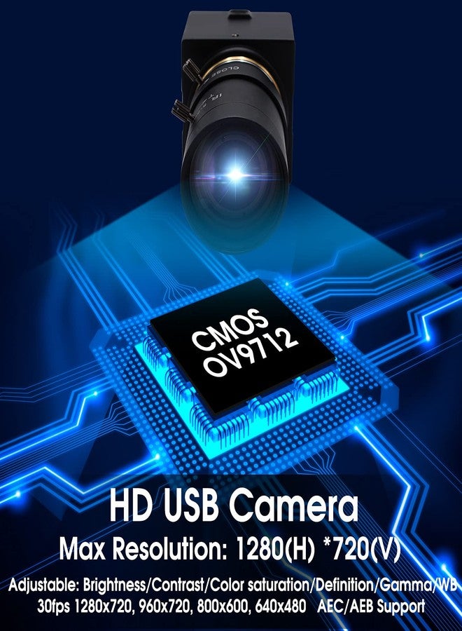 SVPRO Telephoto Webcam Mac Compatible 1MP USB Camera with 5-50mm Optical Zoom Lens Manual Focus Webcam UVC PC Cam for Windows Linux Android MAC,1280x720 USB2.0 CMOS Video Camera for Security,Streaming - Image 5
