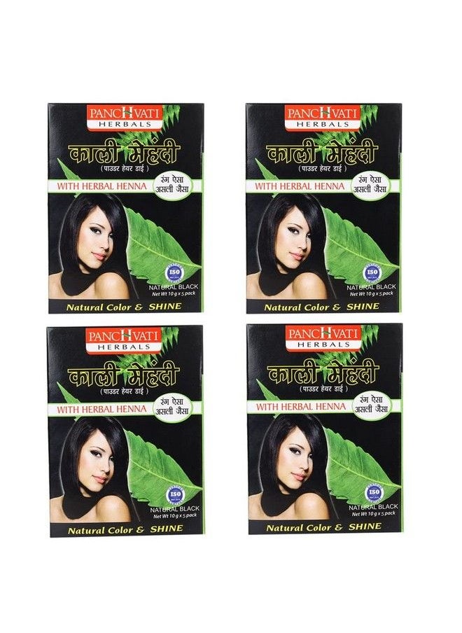 Panchvati Herbals Ayurvedic Mehandi With Herbal Henna 200G (Pack Of 4) 10G Each Black  - Image 2