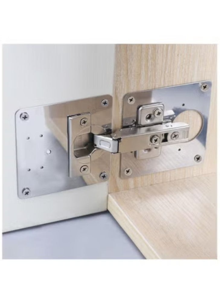 Generic - Cabinet Door Hinge Repair Plate,Kitchen Cupboard Door Hinge Repair Kit,Hinge Repair Brackets Kit Includes Fixing Screws,for Wood,Furniture,Shelves,Cabinet (2set) - Image 1