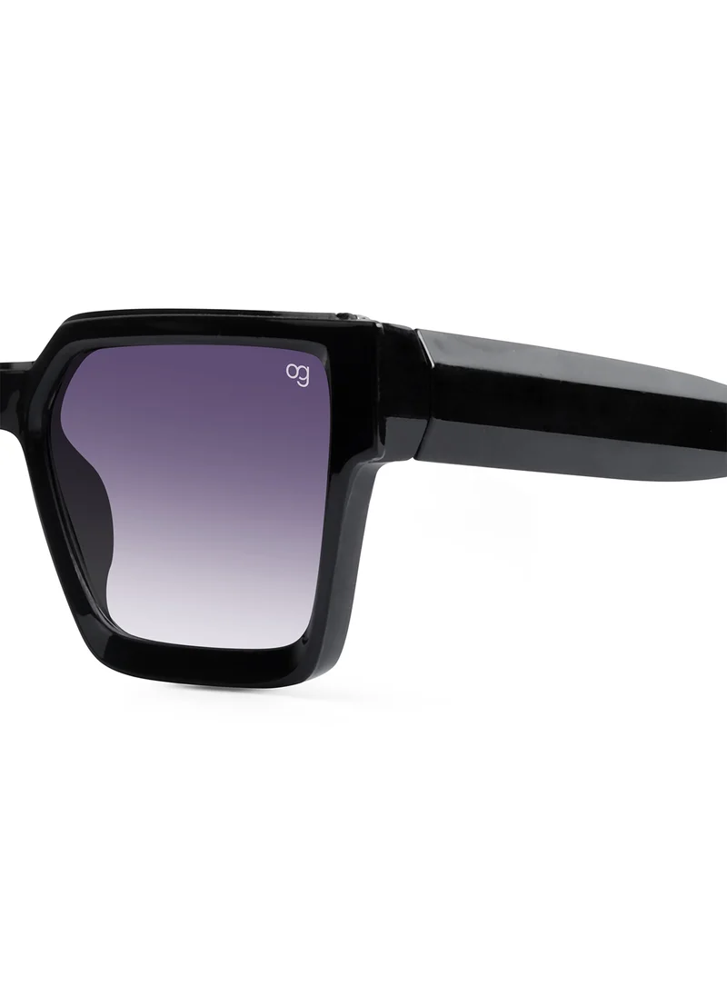 Woggles Classy Black Polarized Square Sunglasses