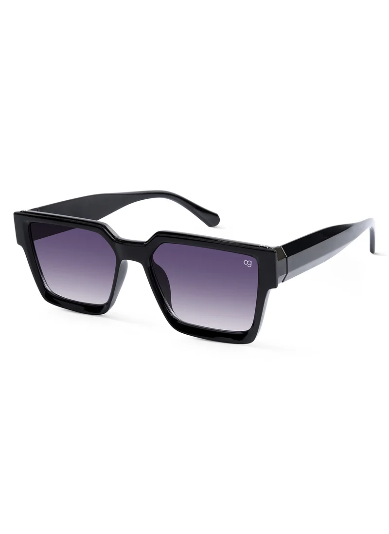 Woggles Classy Black Polarized Square Sunglasses