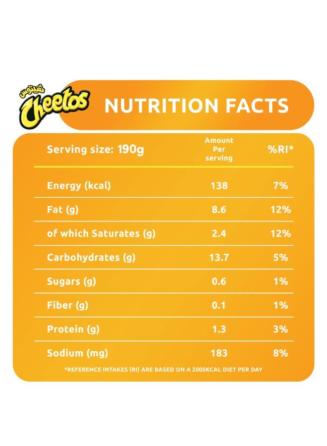 Cheetos Crunchy Cheese Puffs 210g - Image 3