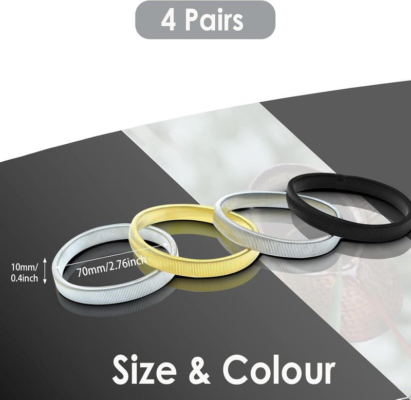 4 pairs of all size non-slip elastic fixed cuff color - Image 2