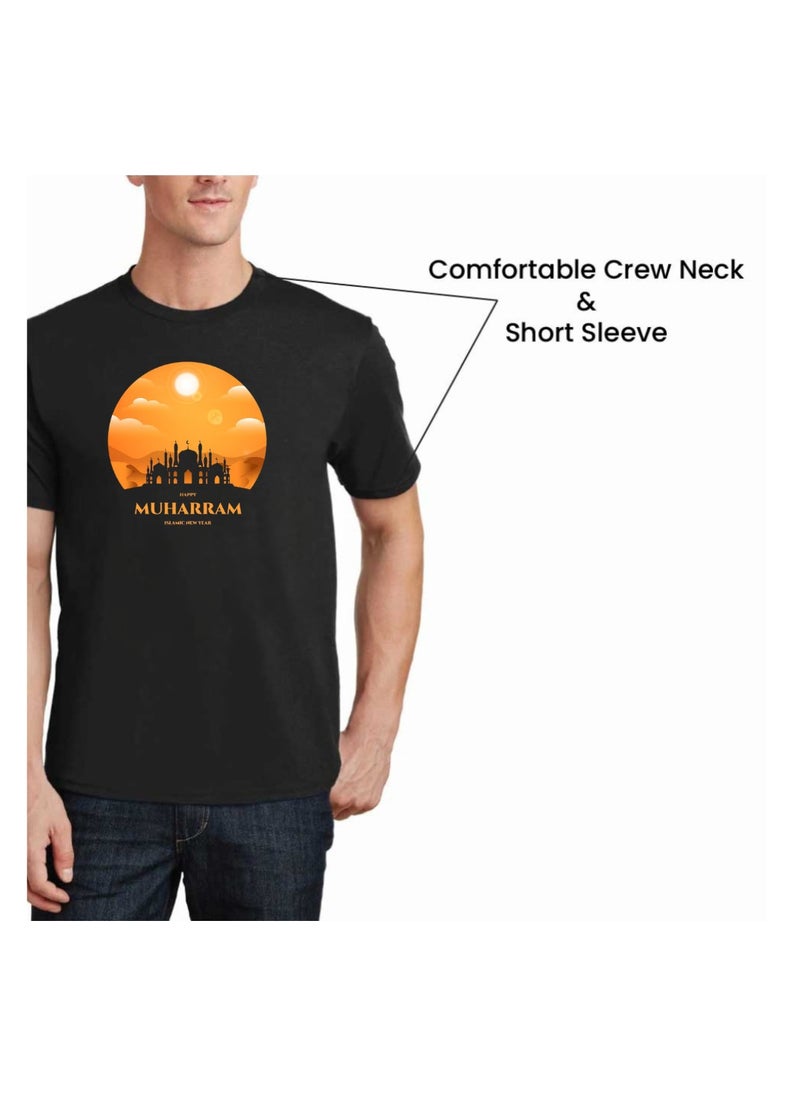 PRINTSHOP4ME - Islamic New Year Men's T-Shirt–Half Sleeve Round Neck Cotton Tshirt-Soft&Breathable Fabric Ideal For Daily Wear&Special Occasions - Image 1