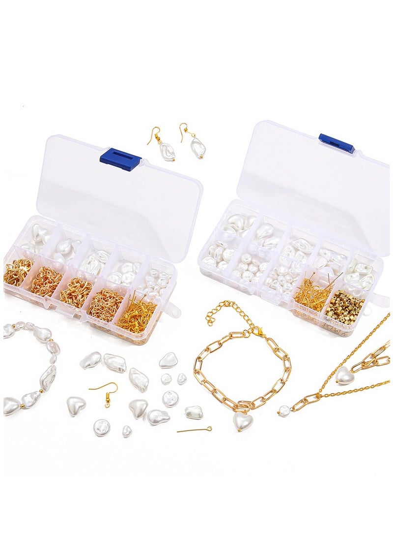 Excefore Beads Kit for Bracelet Making, Complete Jewelry Making Supplies Set with Charms, Crystal Beads, and String, Perfect for Adults and Girls Crafting Beautiful Bracelets, 420 Pcs - Image 4