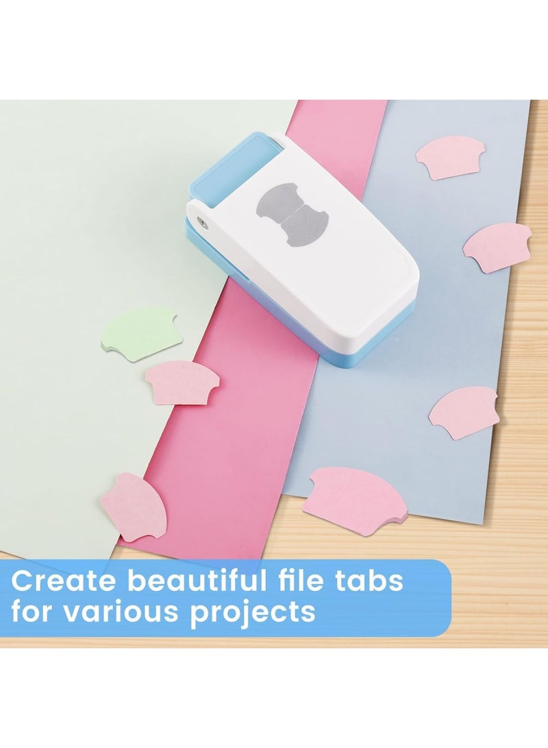 SOLARAE مثقاب علامات، مثقاب ورق علامات محمول، مثقاب علامات DIY، مثقاب فصل أوراق منفصلة، مثقاب علامات متعدد الوظائف لبطاقات السكرابوكينغ، تصنيف الملفات، أزرق - Image 3