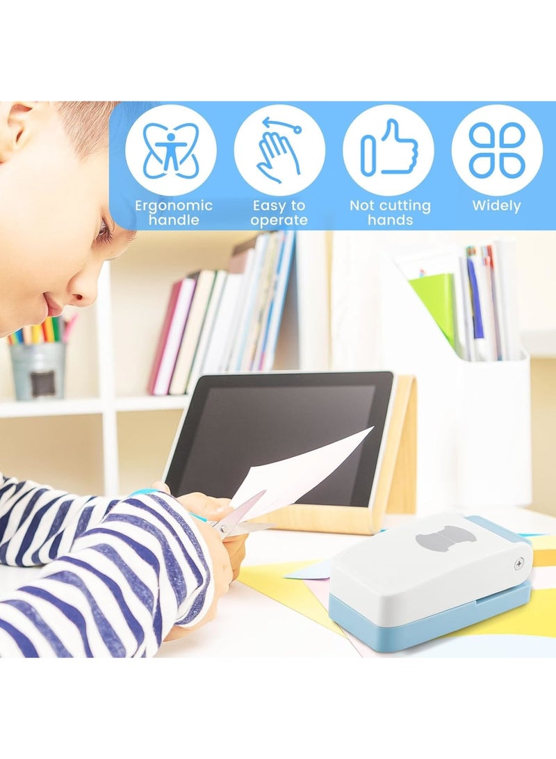 SOLARAE مثقاب علامات، مثقاب ورق علامات محمول، مثقاب علامات DIY، مثقاب فصل أوراق منفصلة، مثقاب علامات متعدد الوظائف لبطاقات السكرابوكينغ، تصنيف الملفات، أزرق - Image 2