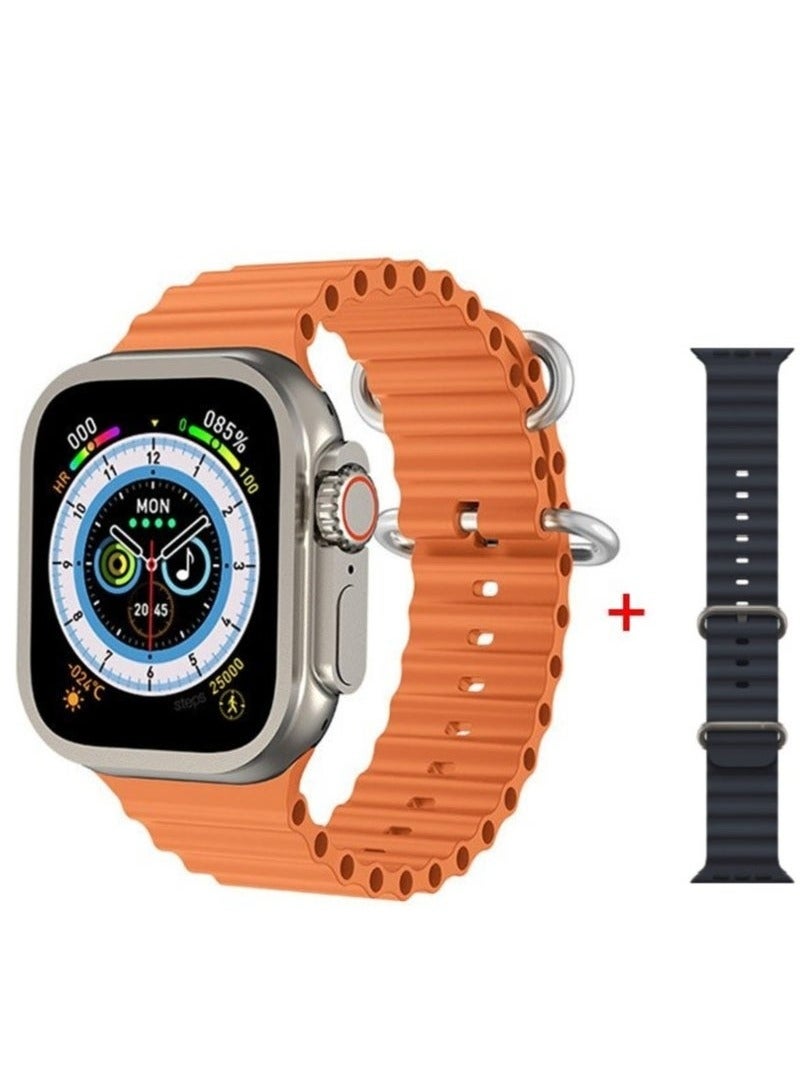 micro speed Smart Watch HW-67 ultra Ultra with Finger Sensor for Call Answering, Calorie Counting, and Message Notifications – Supports Arabic Language, Comes with 7 Extra Straps, 49mm, Multi-Color - Image 3