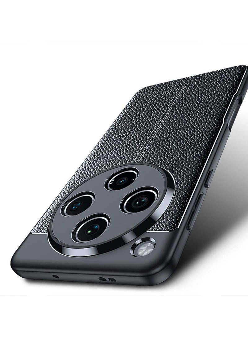 عام غلاف واقي لـ Oppo Find X8 Pro، 【مقاوم للخدوش】 بتصميم رفيع من مادة TPU المرنة بنسيج شبيه بقشرة الليتشي، يشمل 【قطعتين】 حامي شاشة لـ Oppo Find X8 Pro - Image 2