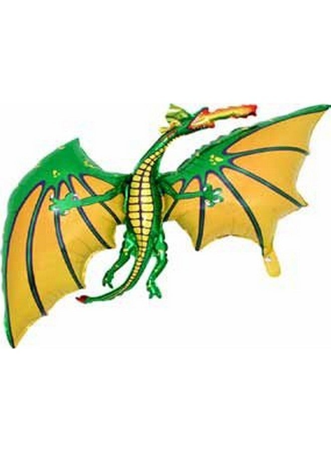 Toyland® 90cm (36") Green Dragon Shaped Foil Balloon - Children's Party Decoration