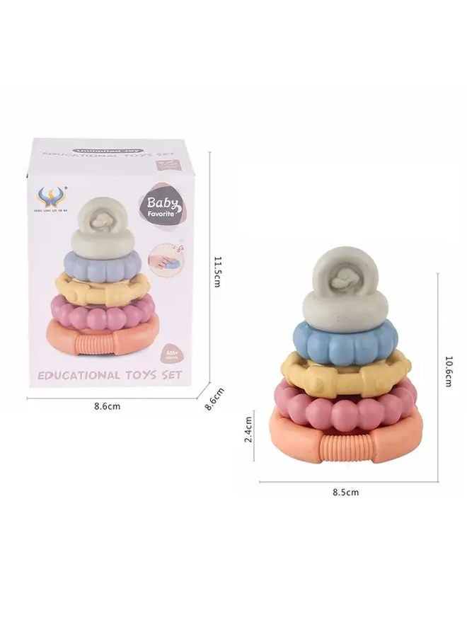 كتتل مكدسة ناعمة لعبة مكدس الحلقات موديل 628 52 لأطفال مرحلة التعلم المبكر - Image 1