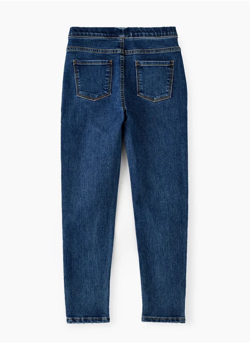Jelliene Jelliene Girls Basic Denim Jeggings, Soft and Comfortable Cotton-Blend Denim Jeggings for Girls, Perfect for Everyday Wear