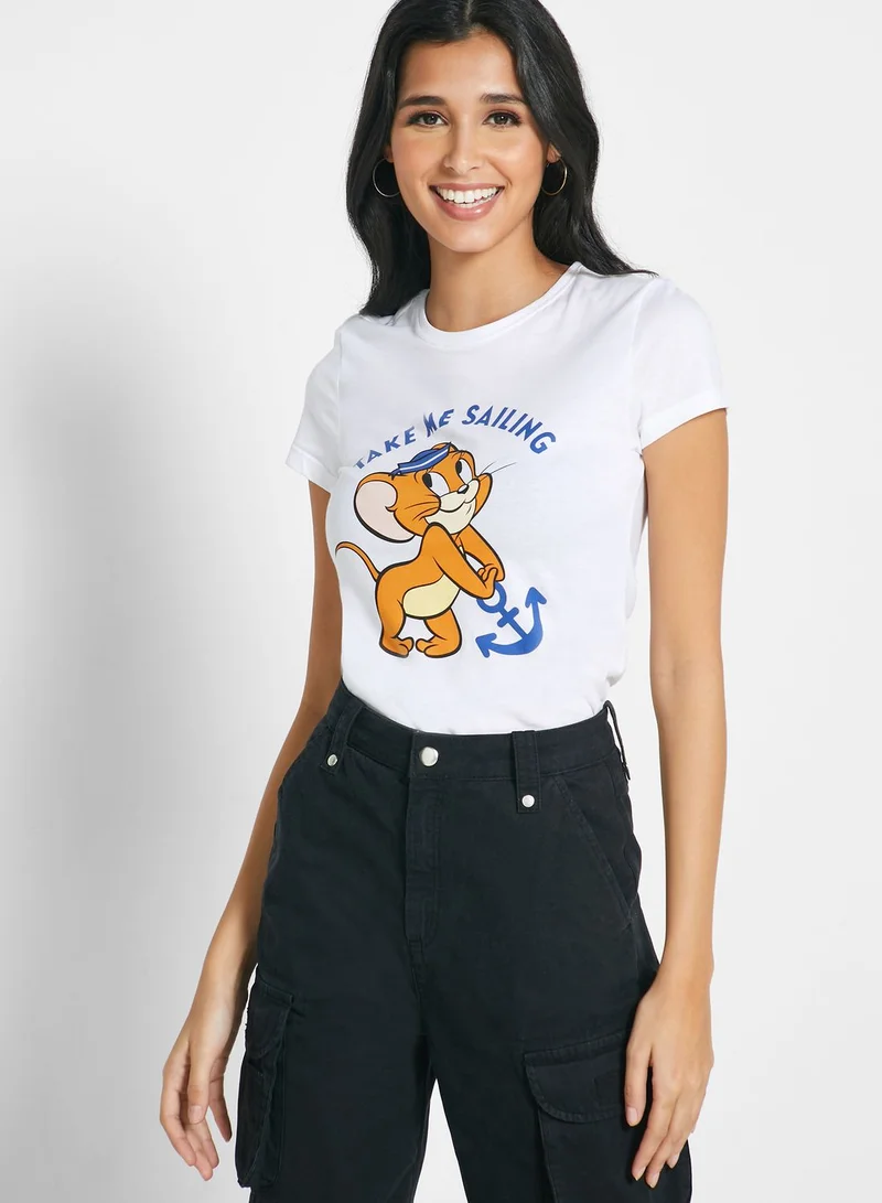 ONLY Tom & Jerry Graphic T-Shirt