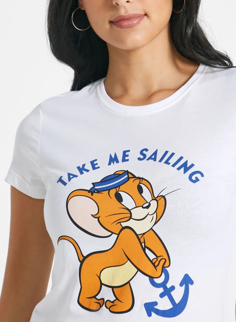 ONLY Tom & Jerry Graphic T-Shirt