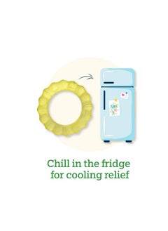 green sprouts Cool Nature Teether (2 Pack)-Yellow/Aqua Set  - Image 2