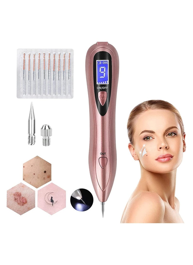 GGEROU Mole Remover Pen,Portable Skin Tag Remover Pen with 9 Strength Levels 10 Replaceable Fine Needles  - Image 1
