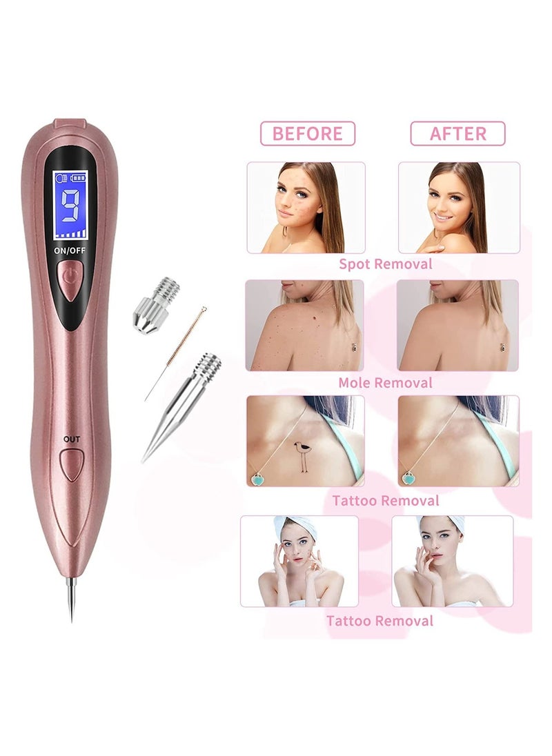 GGEROU Mole Remover Pen,Portable Skin Tag Remover Pen with 9 Strength Levels 10 Replaceable Fine Needles  - Image 2