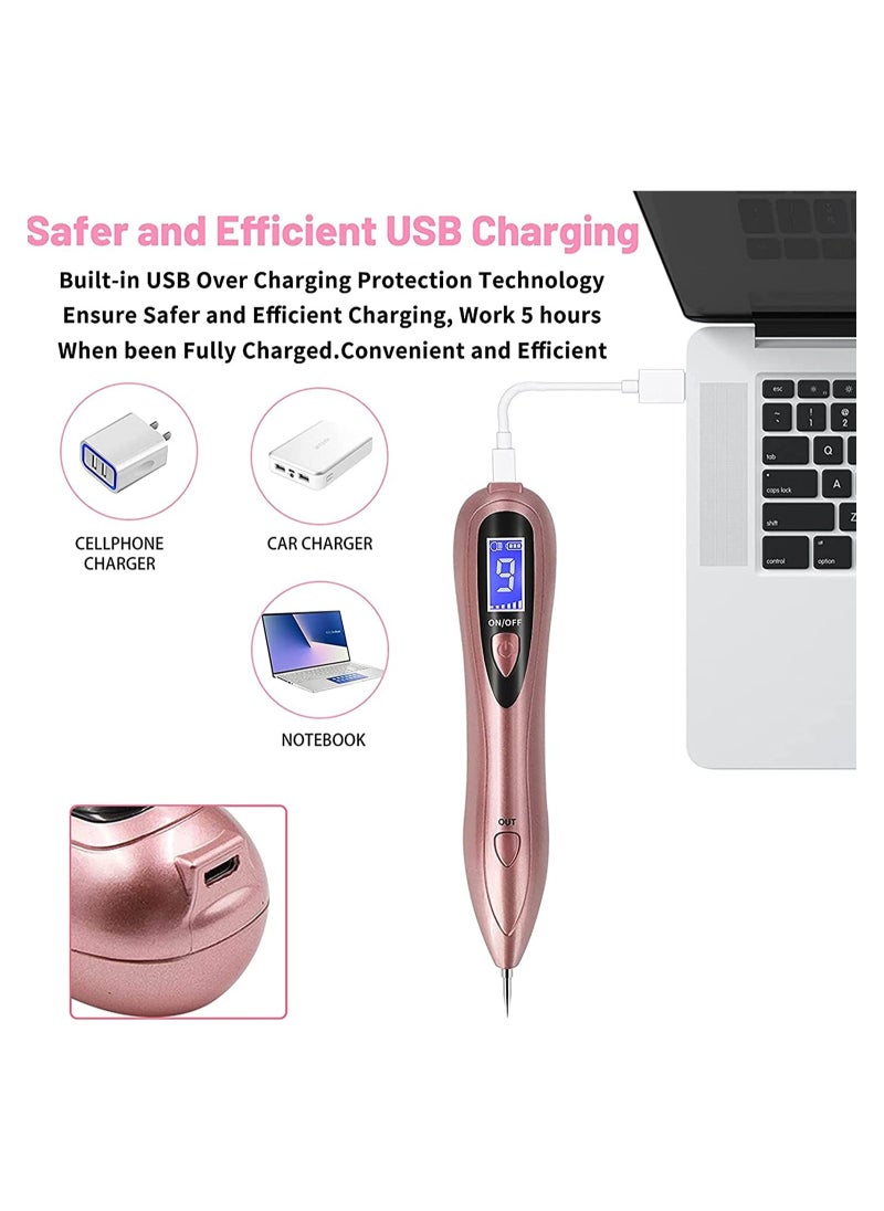 GGEROU - Mole Remover Pen,Portable Skin Tag Remover Pen with 9 Strength Levels 10 Replaceable Fine Needles - Image 1