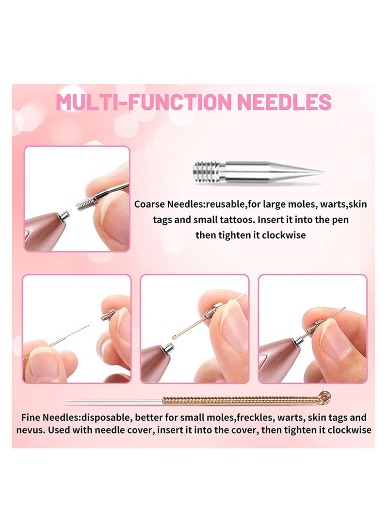 GGEROU Mole Remover Pen,Portable Skin Tag Remover Pen with 9 Strength Levels 10 Replaceable Fine Needles  - Image 5
