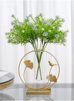 ZCM-HAPPY Creative Home Round Metal Bracket Dried Flower Vase Home Living Room Desktop Flower Arranger Ornament  - Image 2