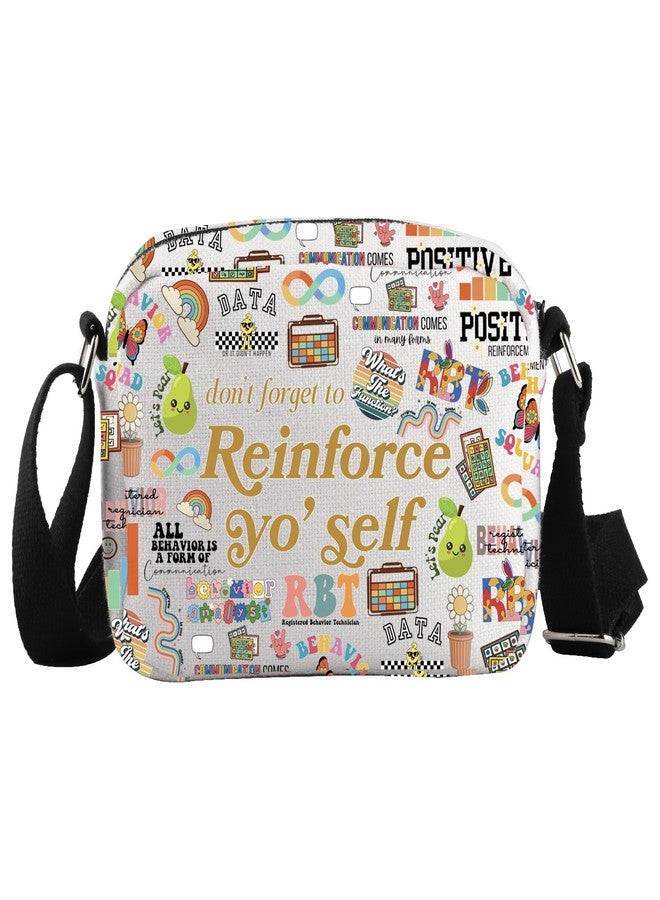 WCGXKO RBT Gift Registered Behavior Technician Crossbody Bag Behavior Analyst Gift Behavior Tech Gift (Reinforce Cro-s) - Image 1
