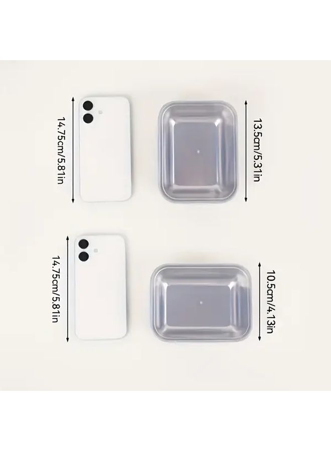 20pcs Stainless Steel Square Food Storage Container Set 10 Lids And 10 Boxes Stackable Design Leak Proof Sealed For Vegetables Fruits Salads Meats Kitchen Pantry Refrigerator Freezer Safety - Image 3