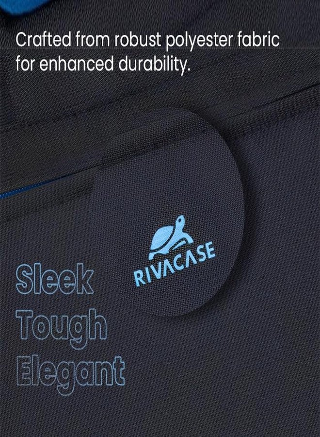 RivaCase Regent 8057 Black Laptop Bag 16" Inches Smart Design Durability for both Versatility and Style Briefcase for Macbook, Gaming Laptop with Smart Organizer, Professional Bag for Business, Travel - Image 3