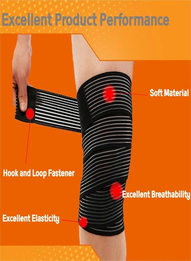 Eitonbu Adjustable Elastic Knee Wrap Compression Bandage Brace Support for Women and Man (1, XXX-Large) - Image 3