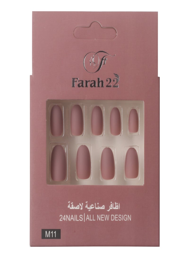 Farah22 24-Piece False Nails Matte - Image 1