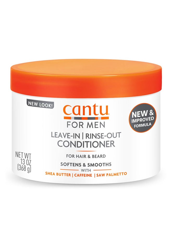Cantu Men's Leave-In Conditioning Cream 368 g - Hemp Seed Oil & Shea Butter Formula Deeply Moisturizes & Fights Breakage, Gentle on Wavy, Curly & Coarse Hair Multicolour 368grams - Image 1