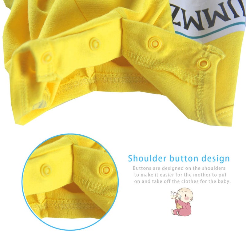 YSCULBUTOL Baby Twins Bodysuit Yummz Tomato Ketchup Mustard Twin Set Infant Girls Romper Baby Boys Outfits (KM-S6M Twins) - Image 4