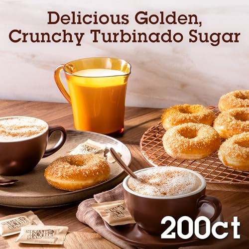 IN THE RAW Sugar In The Raw Turbinado Cane Sugar Packets, 200 Ct Box, 1 Pack, Pure, All-Natural Turbinado Sugar, Non-GMO Project Verified, Kosher, Vegan and Gluten Free - Image 2