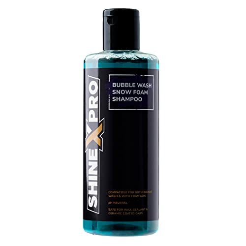 ShineXPro 300mL Car Wash Shampoo Concentrate - pH Neutral, Thick Suds With Shine Enhancing Formula - Bubblewash Car Foam Shampoo That Works With Both Bucket Wash And Foam Cannon - Image 1