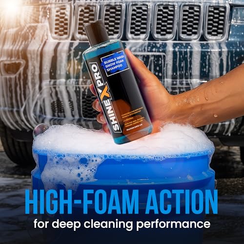 ShineXPro 300mL Car Wash Shampoo Concentrate - pH Neutral, Thick Suds With Shine Enhancing Formula - Bubblewash Car Foam Shampoo That Works With Both Bucket Wash And Foam Cannon - Image 3