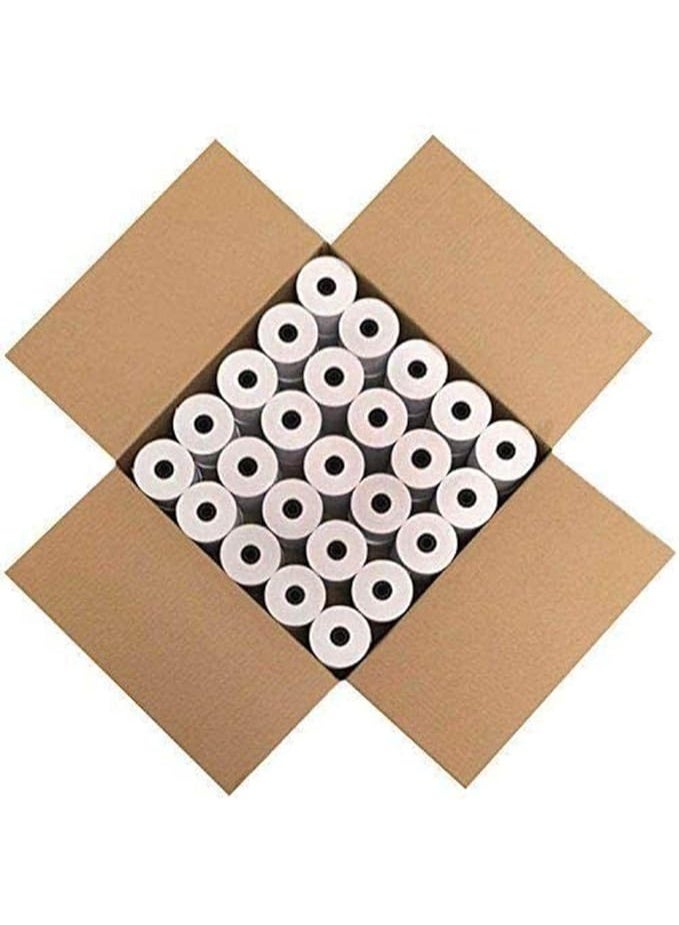 Terabyte لفة ورق حراري 80×80 علبة من 50 قطعة للاستخدام في طباعة تذاكر الفواتير لنقاط البيع/إيصالات السجل النقدي، آلة بطاقة الائتمان، إي بوس - Image 1