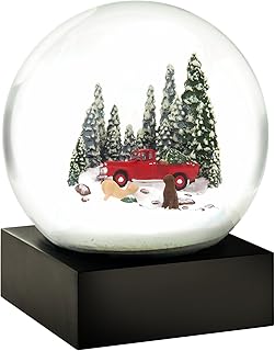 CoolSnowGlobes Red Truck and Dogs Cool Snow Globe - Image 1